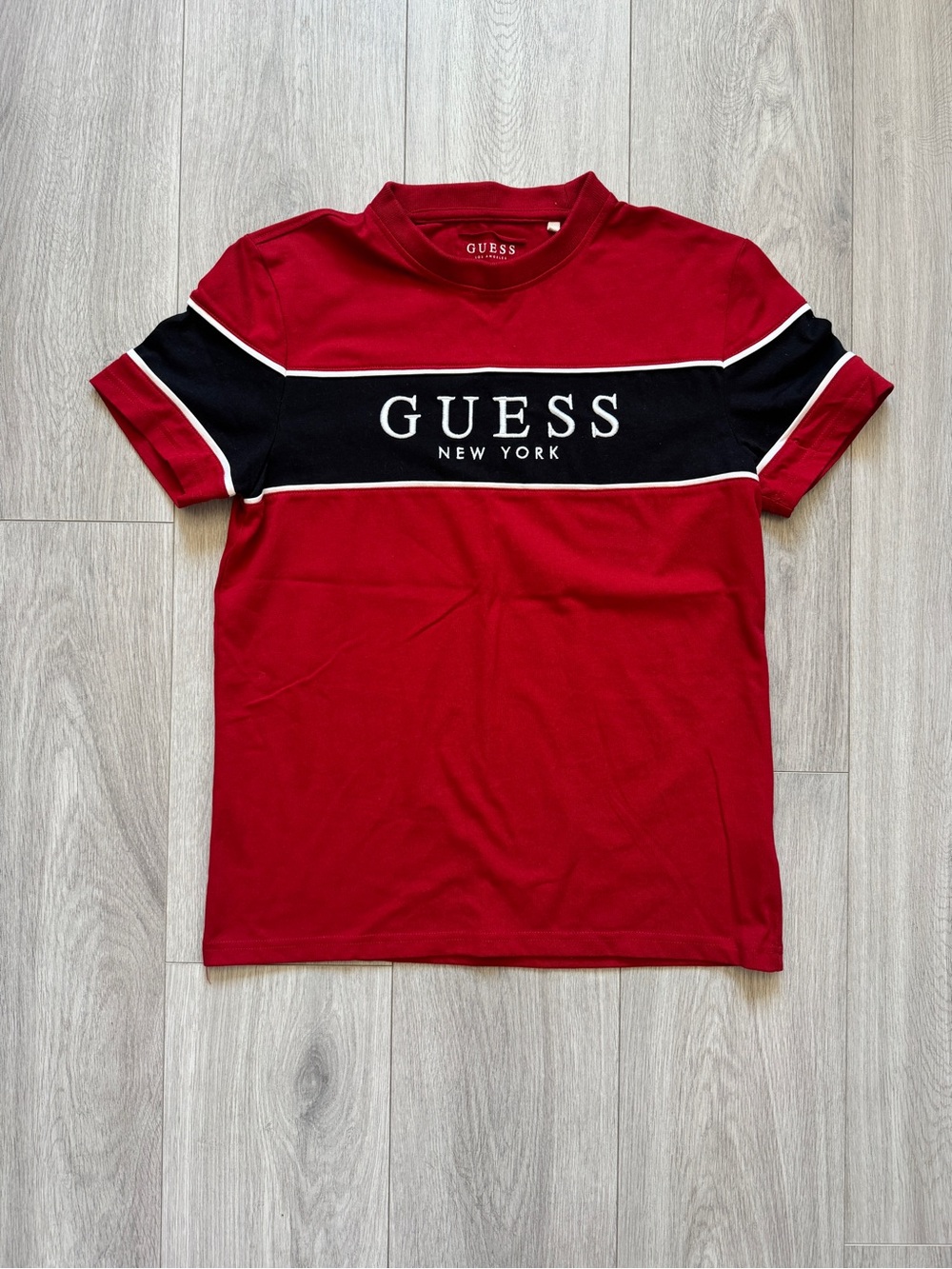 Mens Guess Embroidered Tshirt